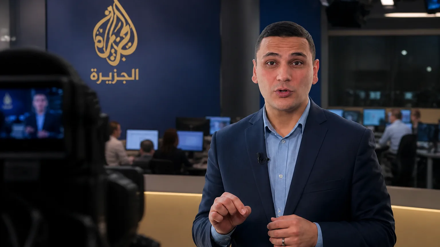 أنس الصبار يظهر للمرة الأولى مذيعا على شاشة الجزيرة